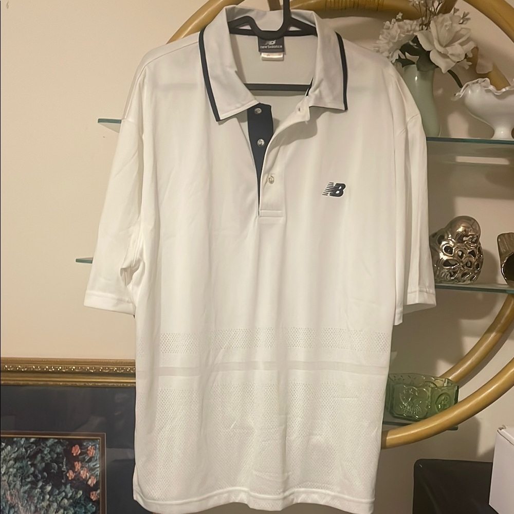 New Balance Men's White Polo Shirt 000671